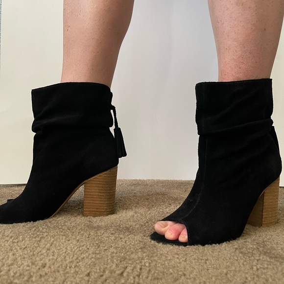 Aldo Peep Toe Suede Ankle Boot - Picture 3 of 4